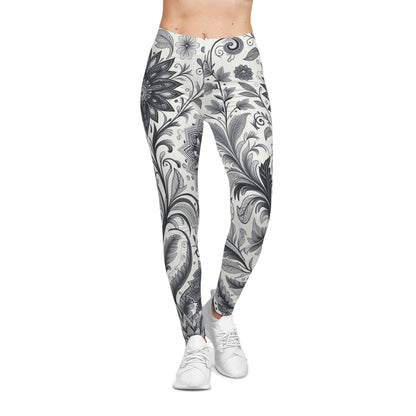Floral Print Leggings for Women, Stretchy Athleisure Pants, Gym Wear, Casual Outfit, Everyday Style Grayceful LLC