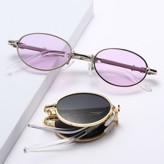 Foldable Small Frame Light-Tinted Sunglasses – Women’s Luxury Style FitiqueFit
