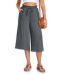Women’s Elastic Cropped Wide-Leg Pants FitiqueFit