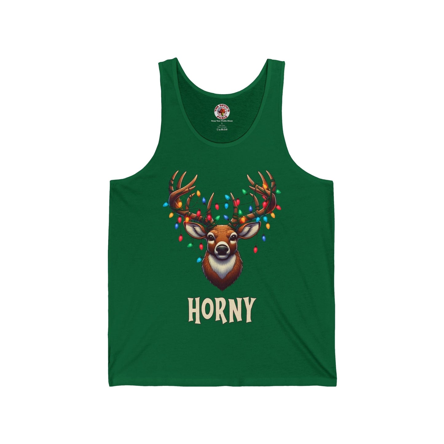 Horny Reindeer Tank Top The Devil's Pickle