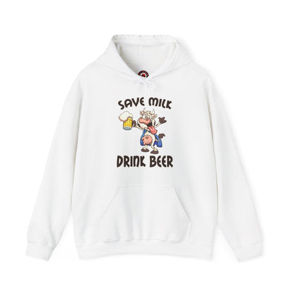 Save Milk Drink Beer Hooded Sweatshirt The Devil's Pickle