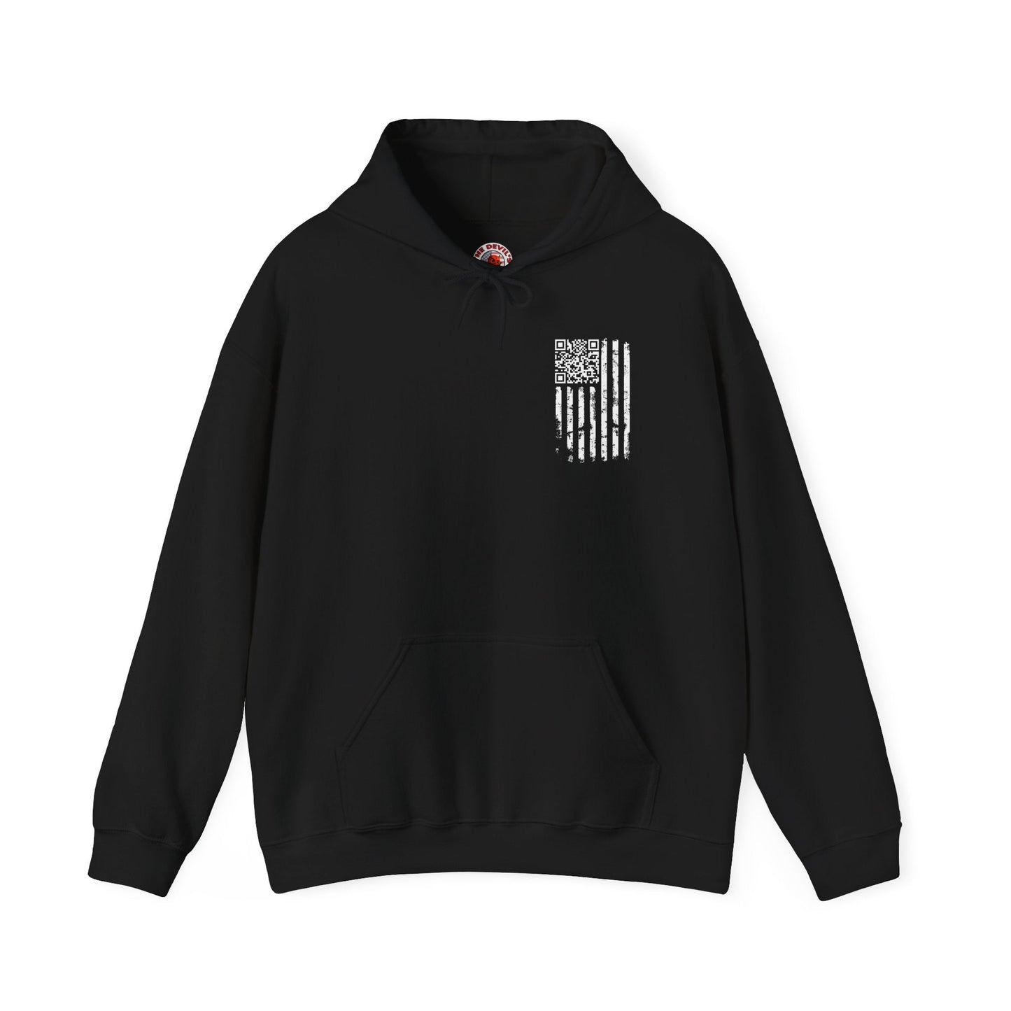 American Flag QR Code Hooded Sweatshirt The Devil's Pickle