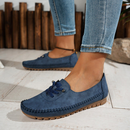 Women’s Comfortable PU Flat Shoes | Soft All-Matching Casual Flats FitiqueFit