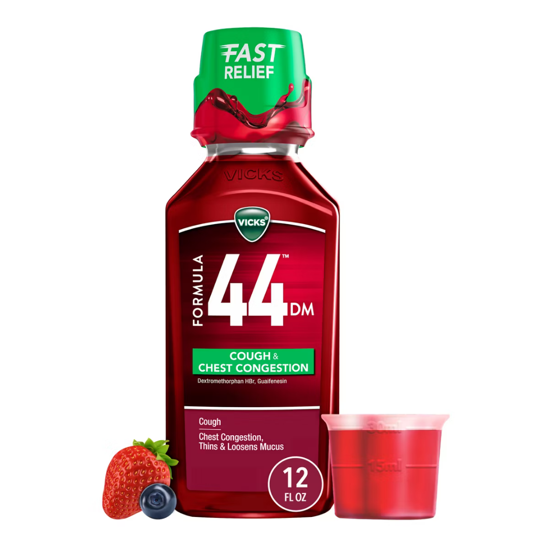 Vicks Formula 44 DM Cough & Chest Congestion Relief (12 fl oz) Farmacias Savia