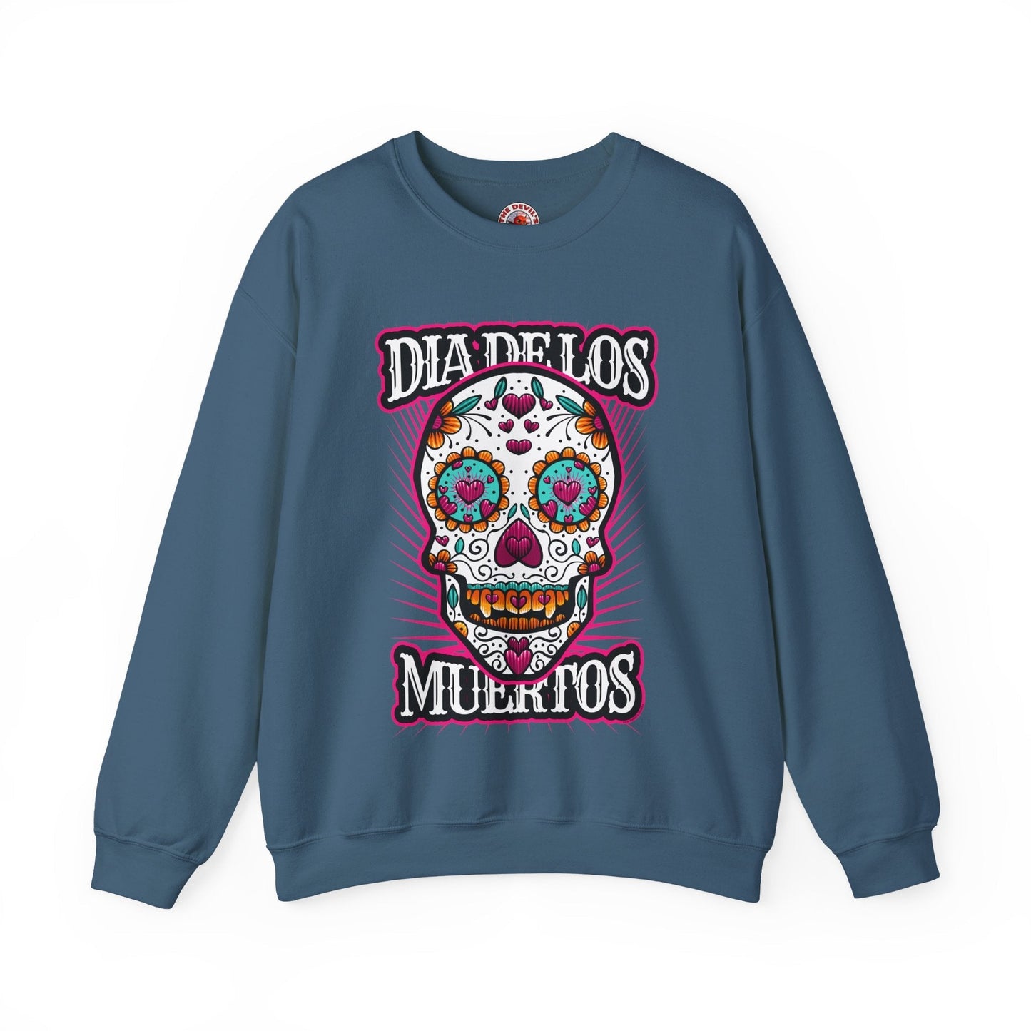 Dia De Los Muertos Skull Crewneck Sweatshirt The Devil's Pickle