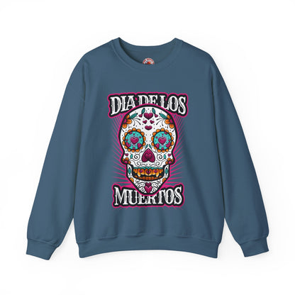 Dia De Los Muertos Skull Crewneck Sweatshirt The Devil's Pickle