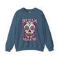 Dia De Los Muertos Skull Crewneck Sweatshirt The Devil's Pickle