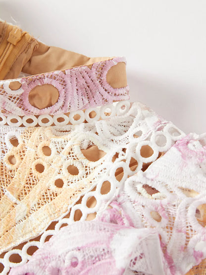 Floral Lace Detail Maxi Dress New Era Fashion LLc