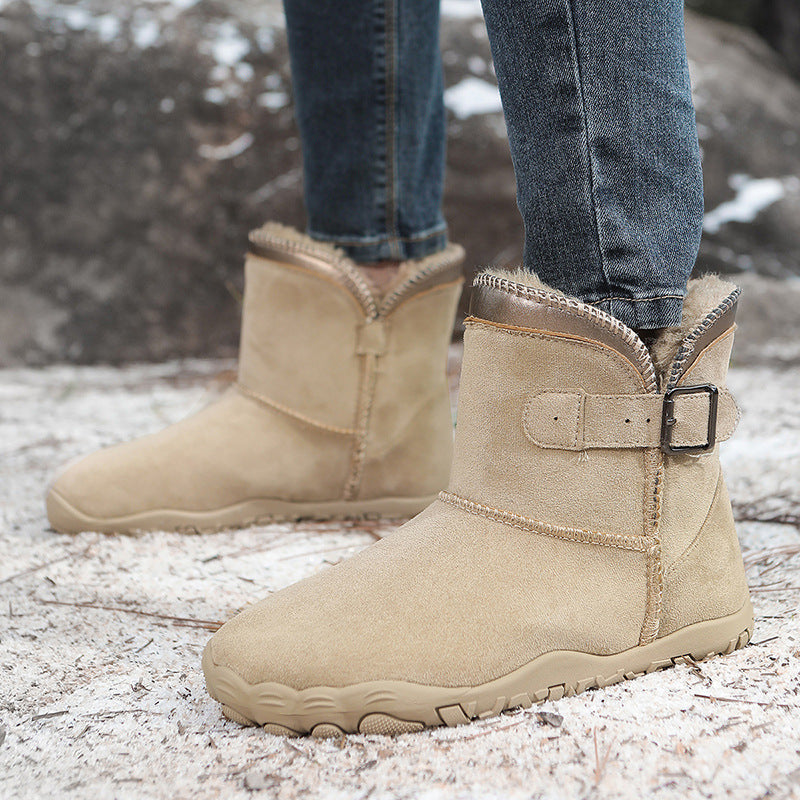 Unisex Warm Fleece-Lined Snow Boots – Anti-Slip Winter Boots for Men & Women FitiqueFit