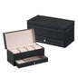 Men's drawer-style 4-seat leather watch display box