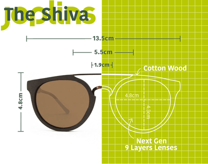 The Shiva - Wooden Sunglasses JOPLINS® | Premium Sustainable Sunglasses