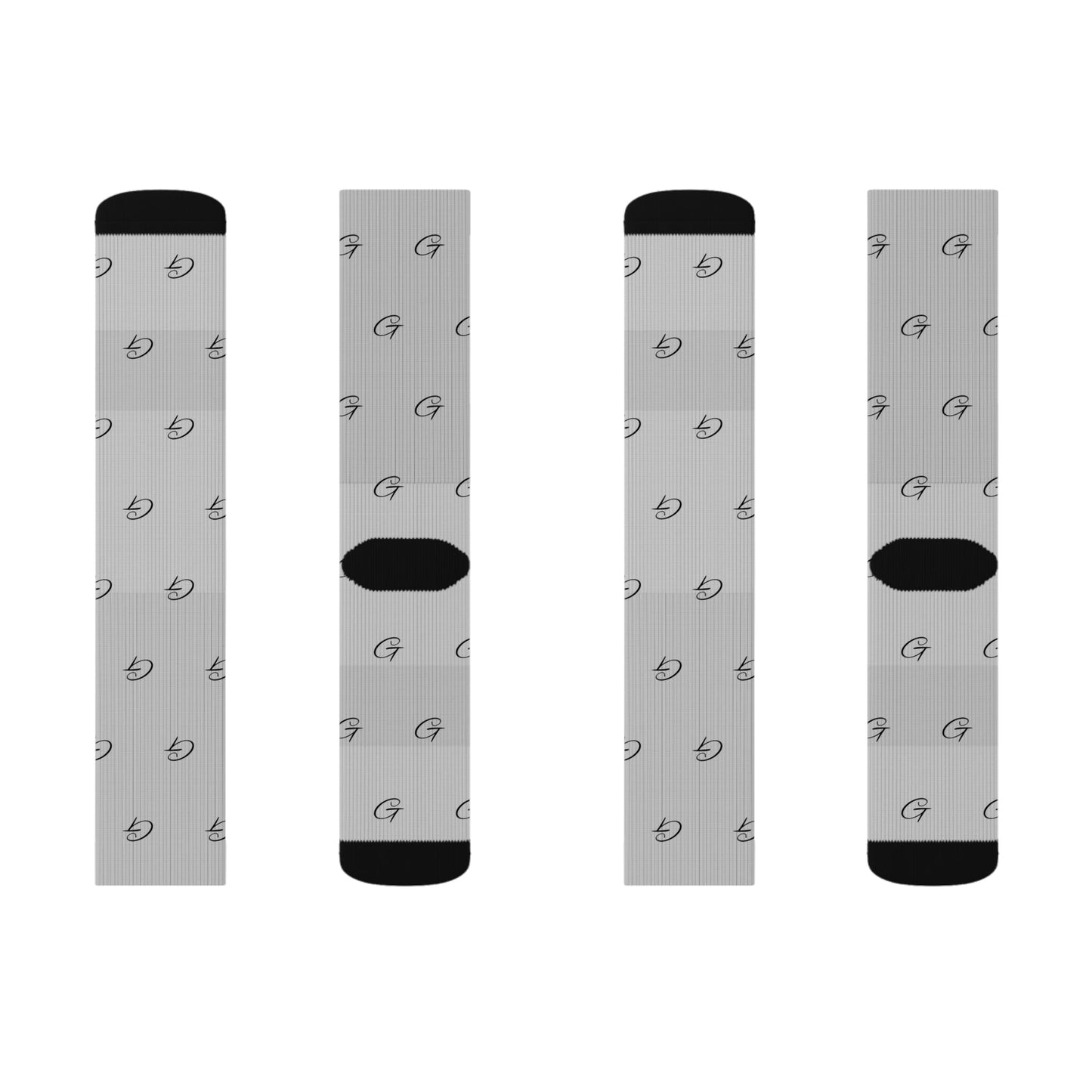 G Grayceful signature Sublimation Socks Grayceful LLC