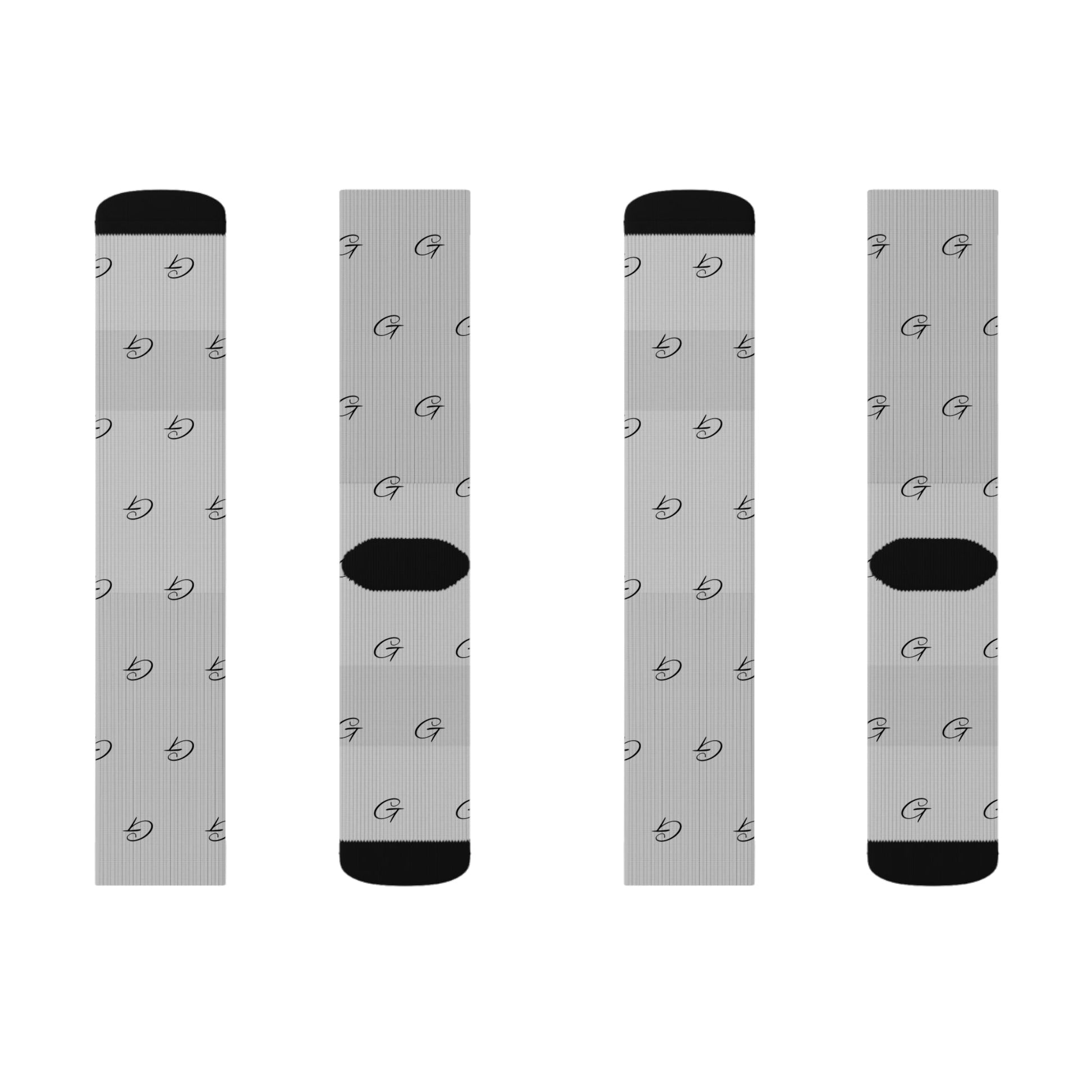 G Grayceful signature Sublimation Socks Grayceful LLC