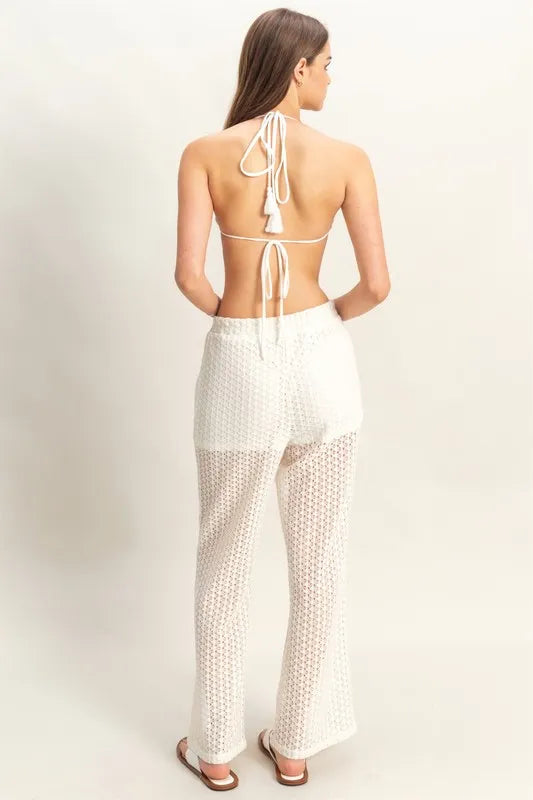 HYFVE Crochet Bra and Drawstring Pants Set West2East Surf