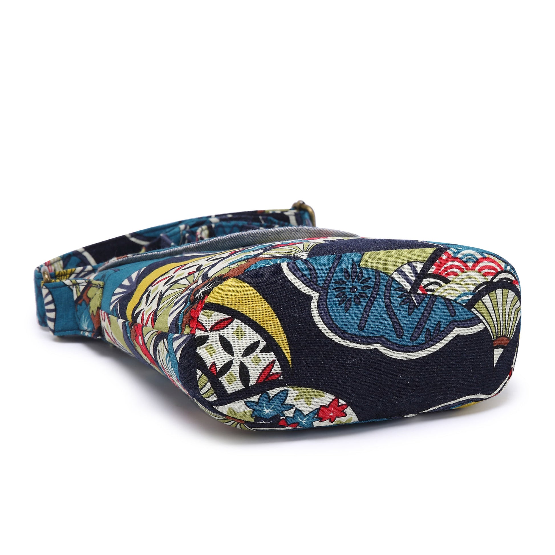 Ethnic Style Crossbody Bag, Vintage Floral Print Bucket Bag, Women's Fabric Flap Purse NovaCart