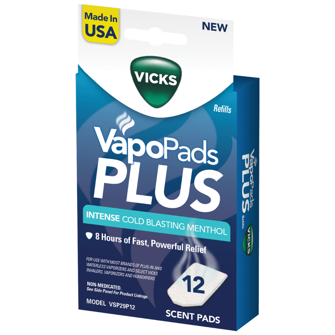Vicks VapoPads Plus Intense Cold Blasting Menthol (12 Pads) Farmacias Savia