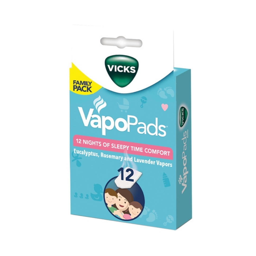 Vicks VapoPads Sleepy Time Comfort Eucalyptus & Rosemary (12 Pads) Farmacias Savia