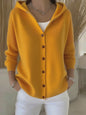Women’s Button-Down Hoodie Cardigan Sweater Coat FitiqueFit