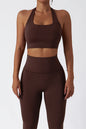 The Seraphine Halter Crop Top Leggings 2-Piece Set Fitglutes Activewear Gymwear Sportswear & Workout Clothes