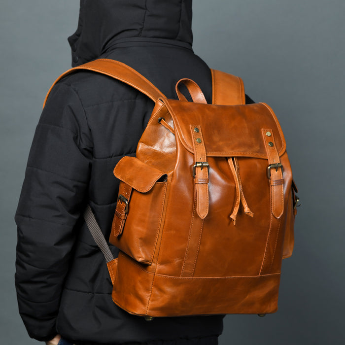Earthen Leather Laptop Backpack Classy Leather Bags
