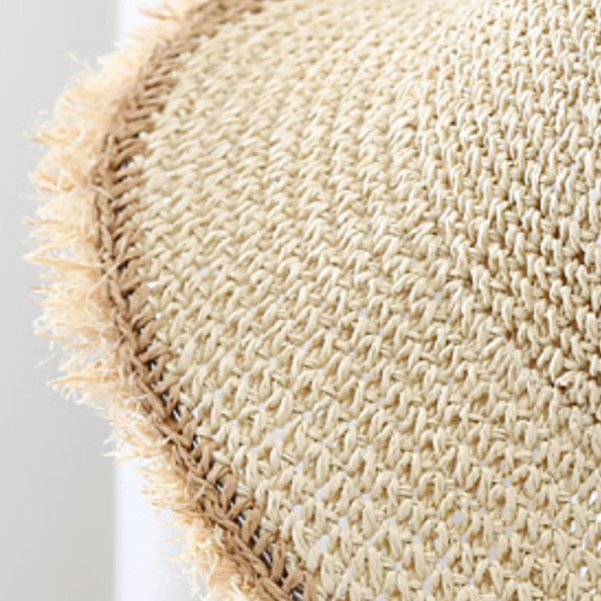 Women's Wide-Brim Fringed Woven Straw Hat | Beach & Vacation Sun Hat FitiqueFit