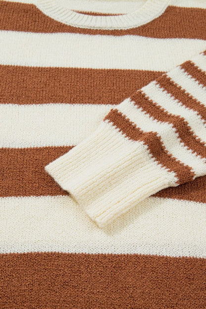 Stripe Patchwork Drop Shoulder Sleeve Sweater Shop Style & More | Fresh Looks, Everyday Deals & Free Shipping