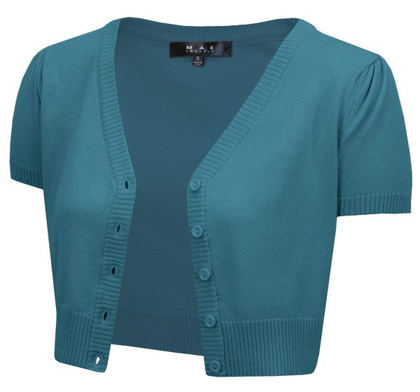 Cropped Bolero Knit Sweater Cardigan Short Sleeve Shop Style & More | Fresh Looks, Everyday Deals & Free Shipping