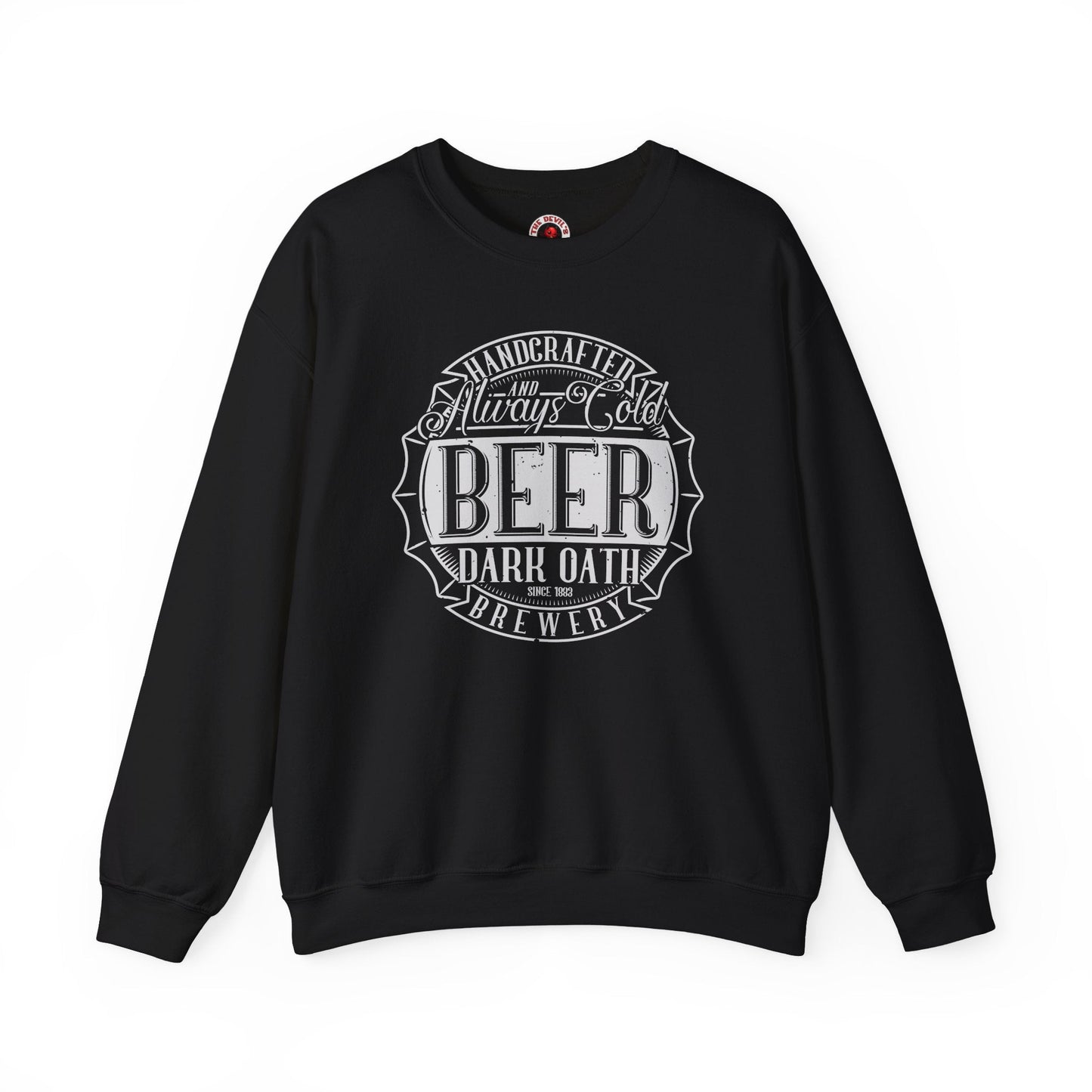 Handcrafted and Always Cold Beer Crewneck Sweatshirt The Devil's Pickle