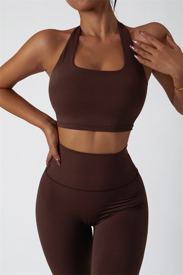 The Seraphine Halter Crop Top Leggings 2-Piece Set Fitglutes Activewear Gymwear Sportswear & Workout Clothes