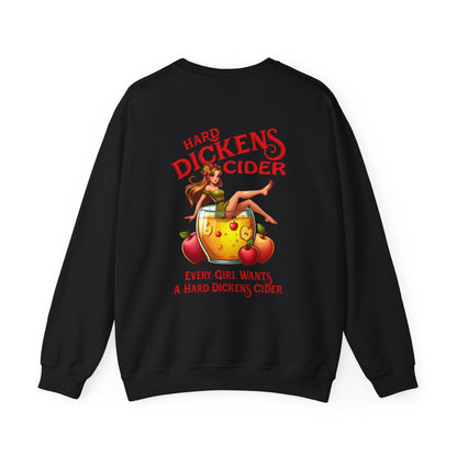 Hard Dickens Cider Front/Back Crewneck Sweatshirt The Devil's Pickle