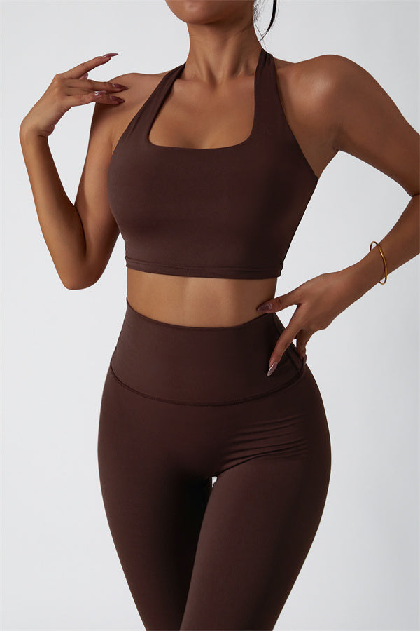 The Seraphine Halter Crop Top Leggings 2-Piece Set Fitglutes Activewear Gymwear Sportswear & Workout Clothes