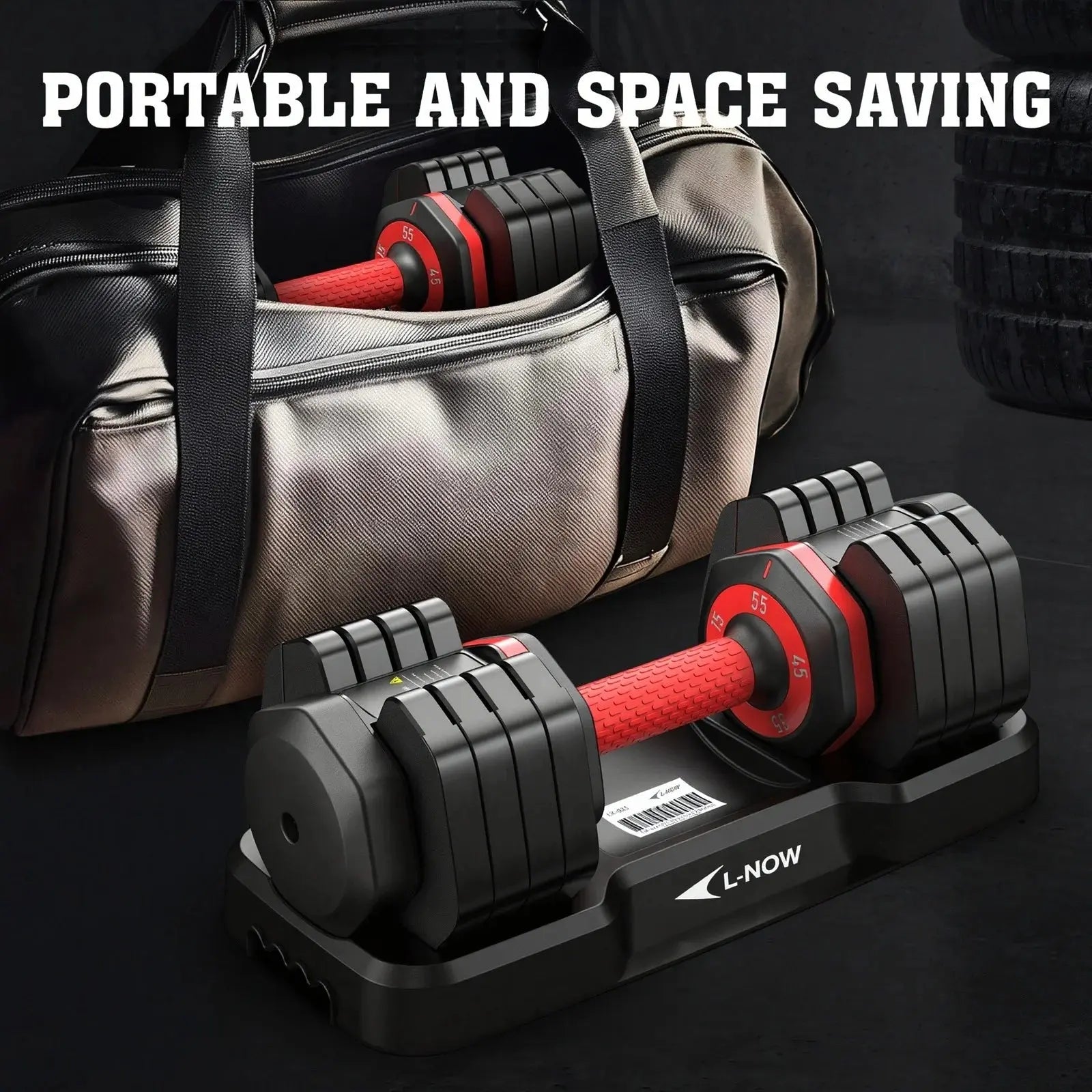 110LB Adjustable Dumbbells with High Quality Tray 15Lb to 55Lb Adjustable Dumbbell for Home Gym Exercise Equipment, ‌‌Christmas Gift