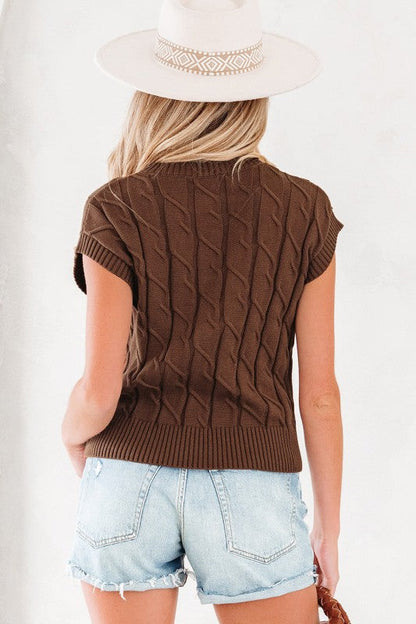 Cable Knit Textured Crew Neck Sweater Top Shop Style & More | Fresh Looks, Everyday Deals & Free Shipping