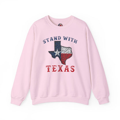 Stand With Texas Crewneck Sweatshirt The Devil's Pickle