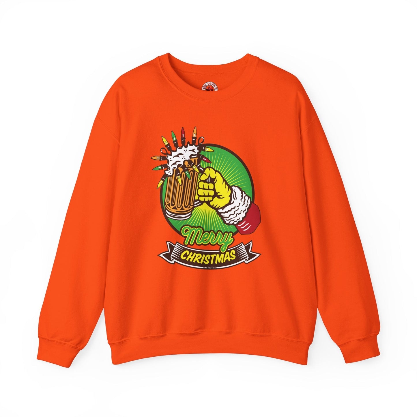 Merry Christmas Beer Crewneck Sweatshirt The Devil's Pickle