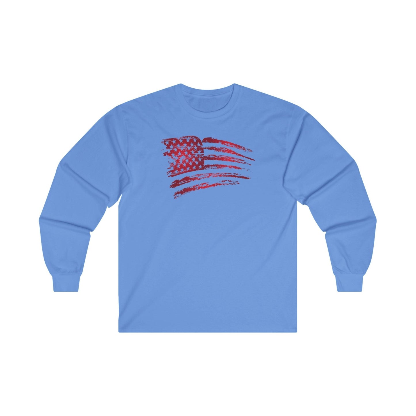 Red American Flag Long Sleeve Tee The Devil's Pickle