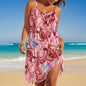 Sea Turtle Print Sleeveless Bohemian Beach Dress | Knee Length FitiqueFit