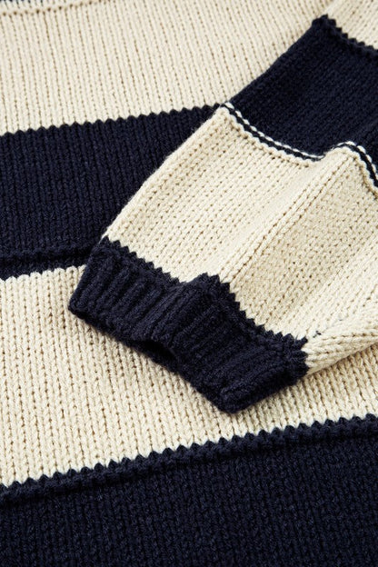Plus Size Stripe Colorblock Drop Shoulder Sweater Shop Style & More | Fresh Looks, Everyday Deals & Free Shipping