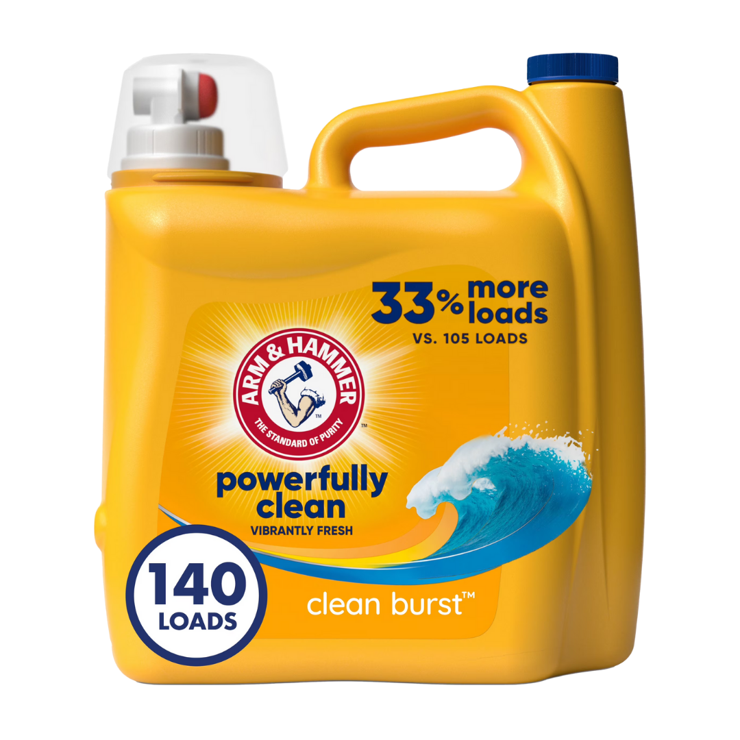 Arm & Hammer Clean Burst Liquid Laundry Detergent (140 fl oz) Farmacias Savia