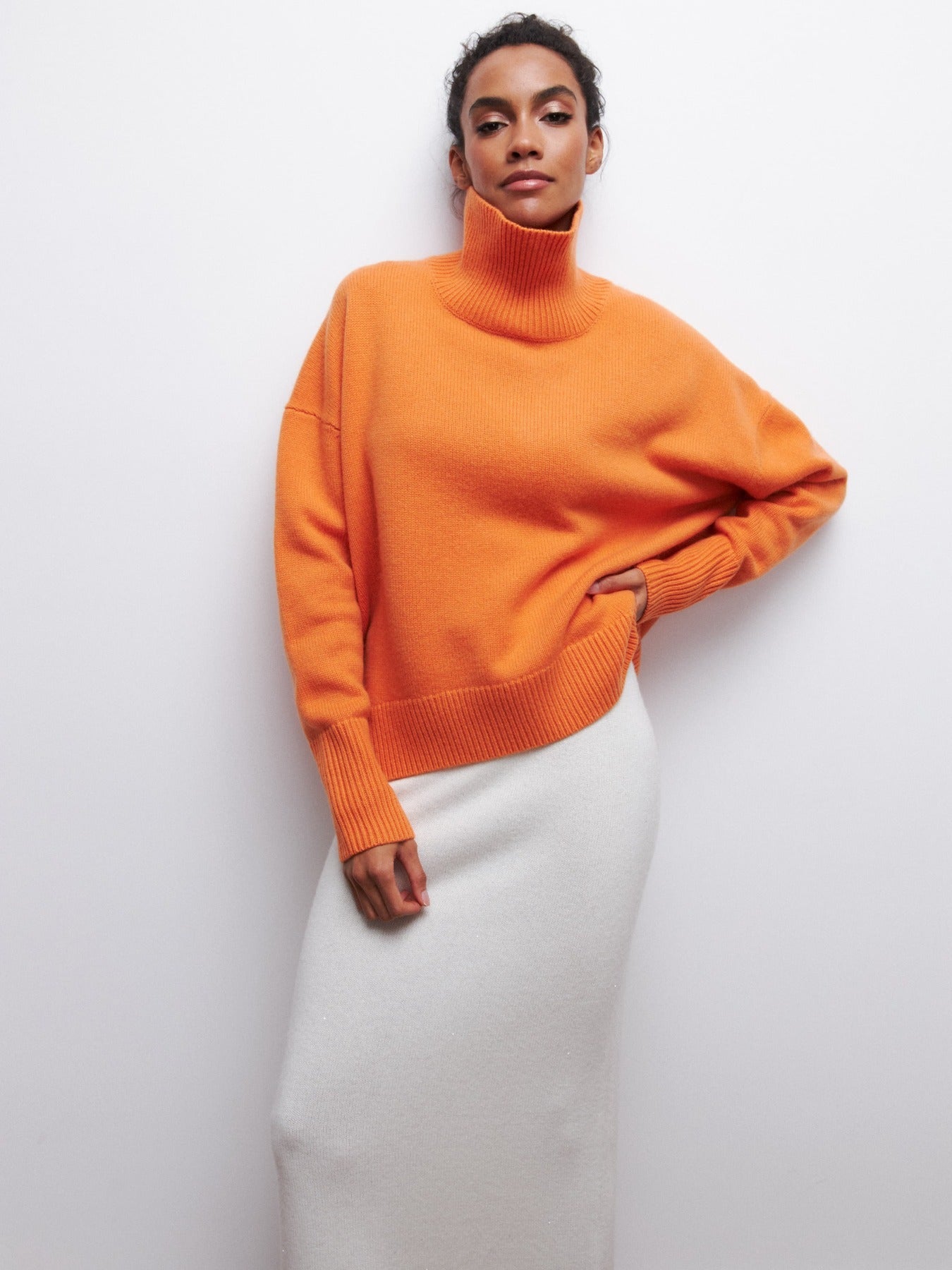 Winter Turtleneck Sweater Ins Solid Color Long Sleeve Pullover Top Women's Clothing Grayceful LLC