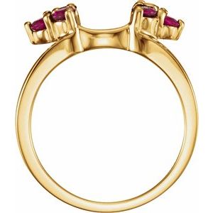 14K Yellow Natural Ruby Wrap-Style Enhancer Ring Ethereal Legacy Boutiques