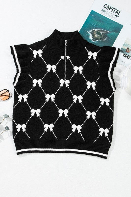 Bow Colorblock Quarter-Zip Collared Sweater Shop Style & More | Fresh Looks, Everyday Deals & Free Shipping
