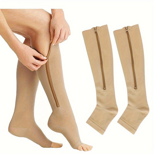 Toeless Compression Socks With Side Zipper For All Day Wear, Sports Socks NovaCart