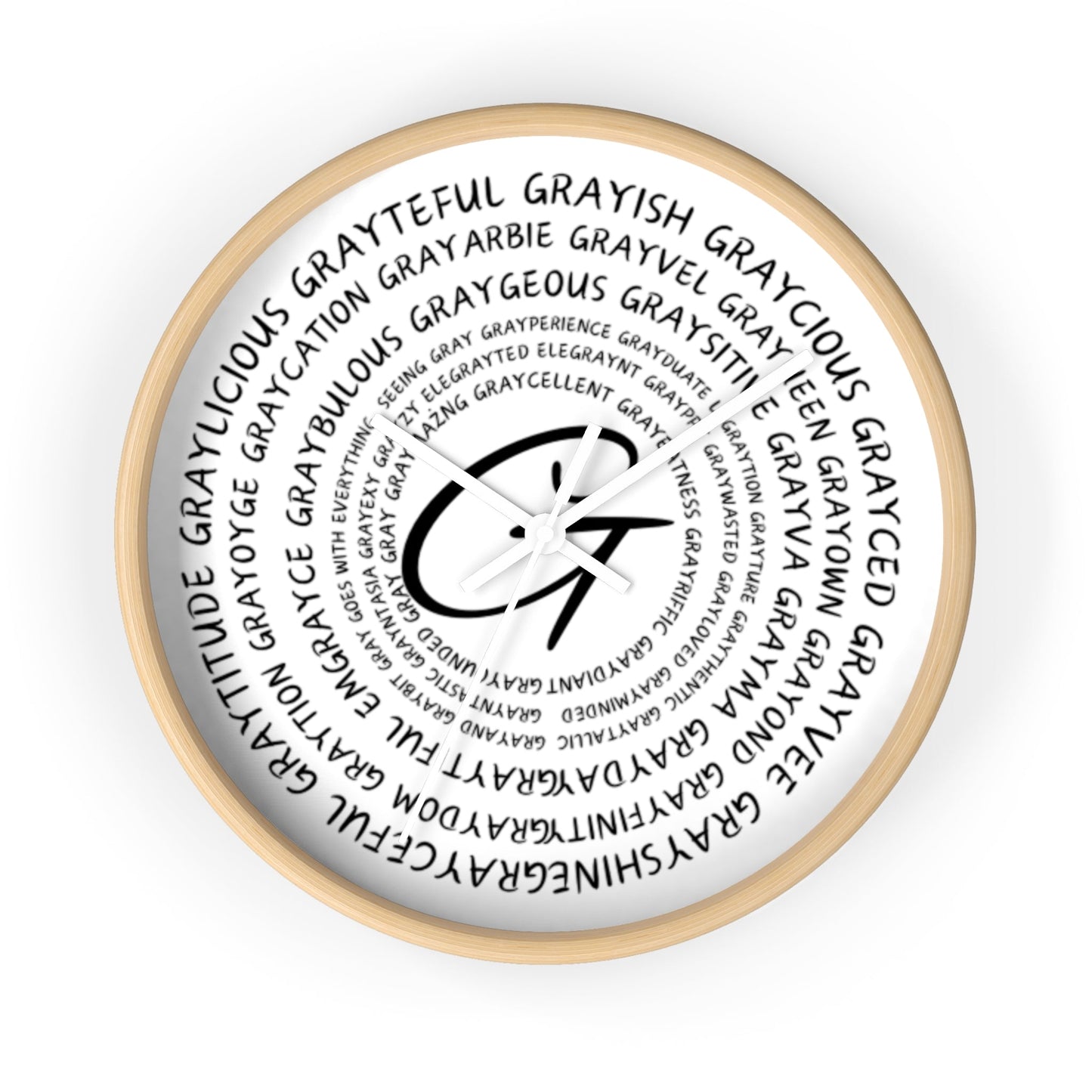 Wooden Clock Embracing Gray Hair Positivity Grayceful LLC