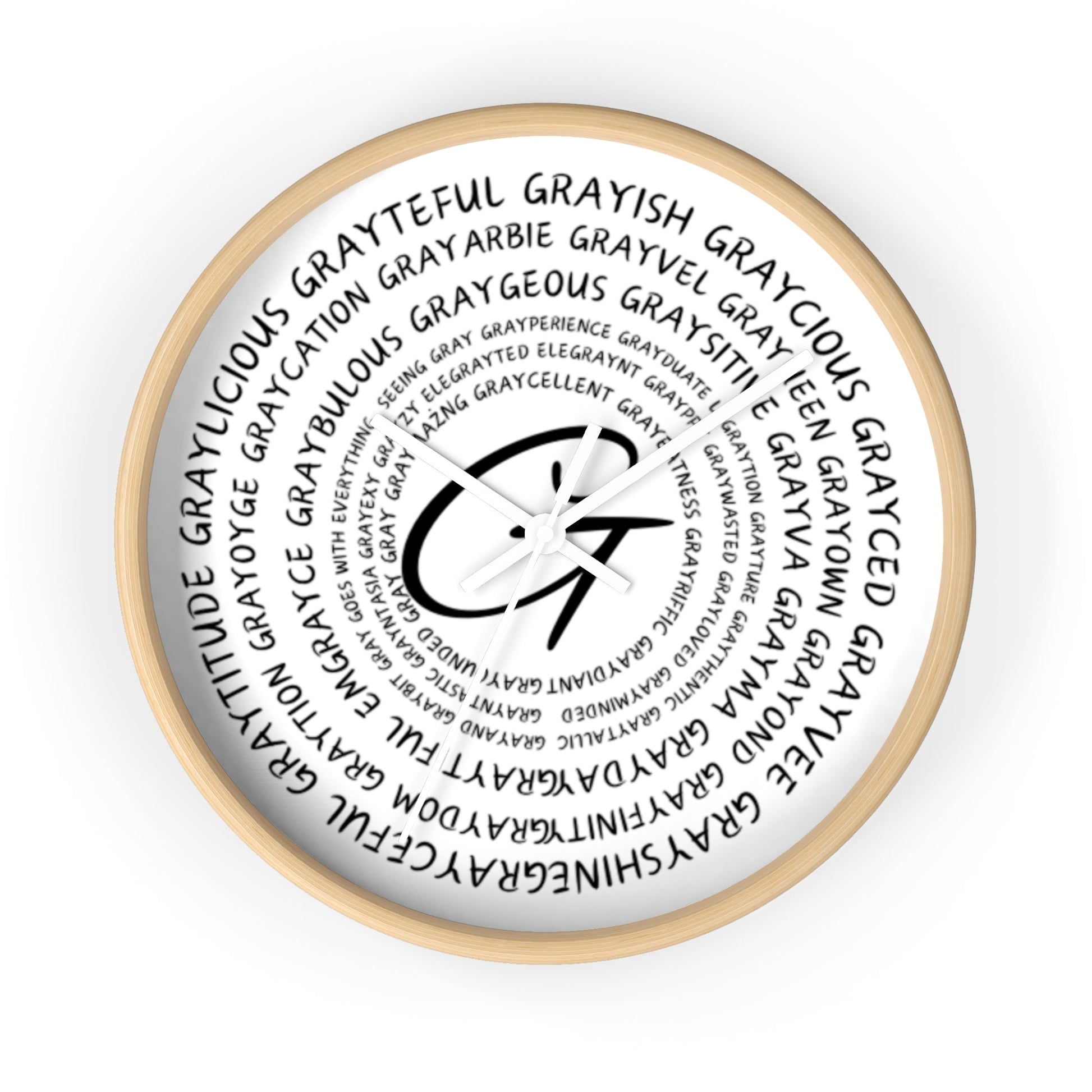 Wooden Clock Embracing Gray Hair Positivity Grayceful LLC