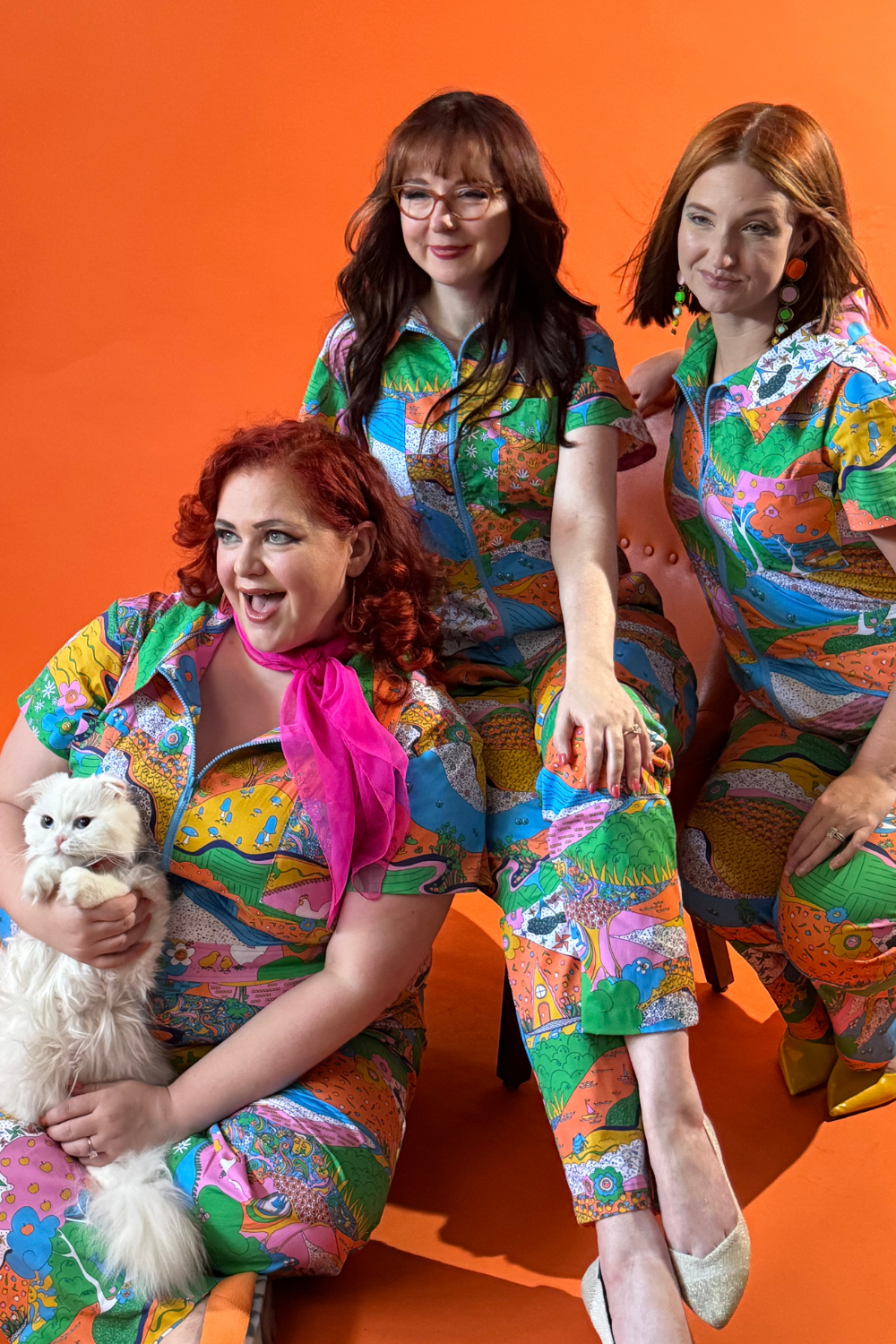 Landscape Jumpsuit in Rainbow Farm- Re-Stocked! Blue Platypus Clothing