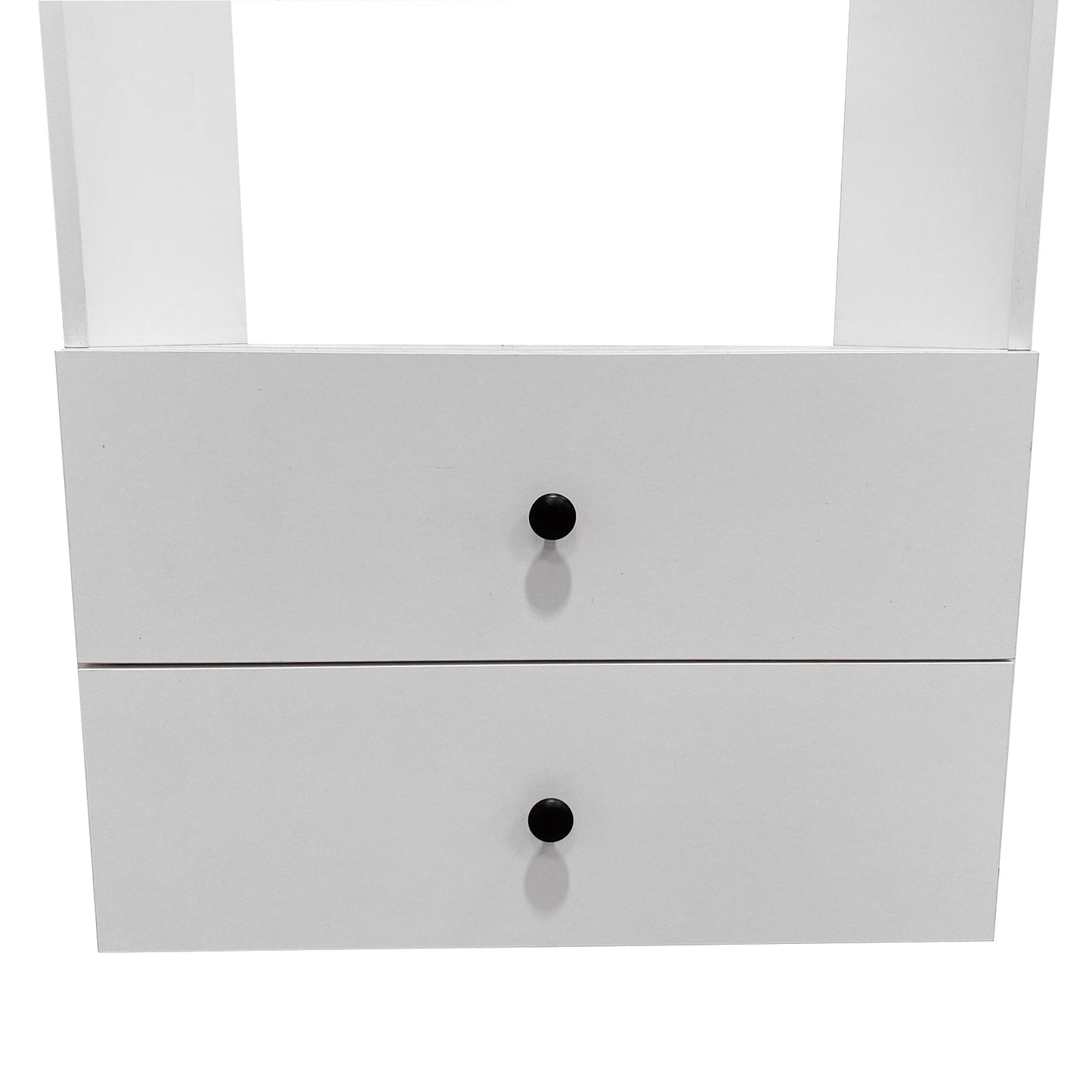 C1 Modular Wooden Closet Organizer System with 2 Drawers 3 Shelves Wall Mount Shelving for Walk in Closet Bedroom Organization Built in Clothes Storage White 23.62''W x 16.04''D x 31.49''H New Era Fashion LLc