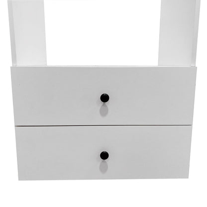 C1 Modular Wooden Closet Organizer System with 2 Drawers 3 Shelves Wall Mount Shelving for Walk in Closet Bedroom Organization Built in Clothes Storage White 23.62''W x 16.04''D x 31.49''H New Era Fashion LLc