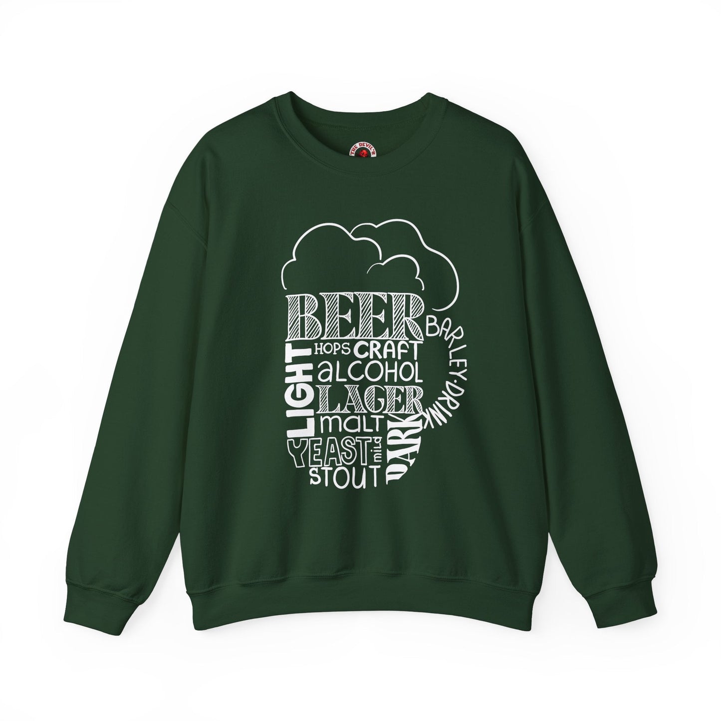 Beer Mug Of Words Crewneck Sweatshirt The Devil's Pickle