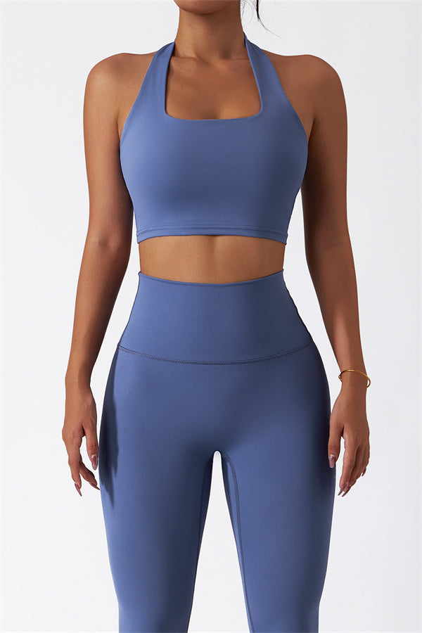 The Seraphine Halter Crop Top Leggings 2-Piece Set Fitglutes Activewear Gymwear Sportswear & Workout Clothes